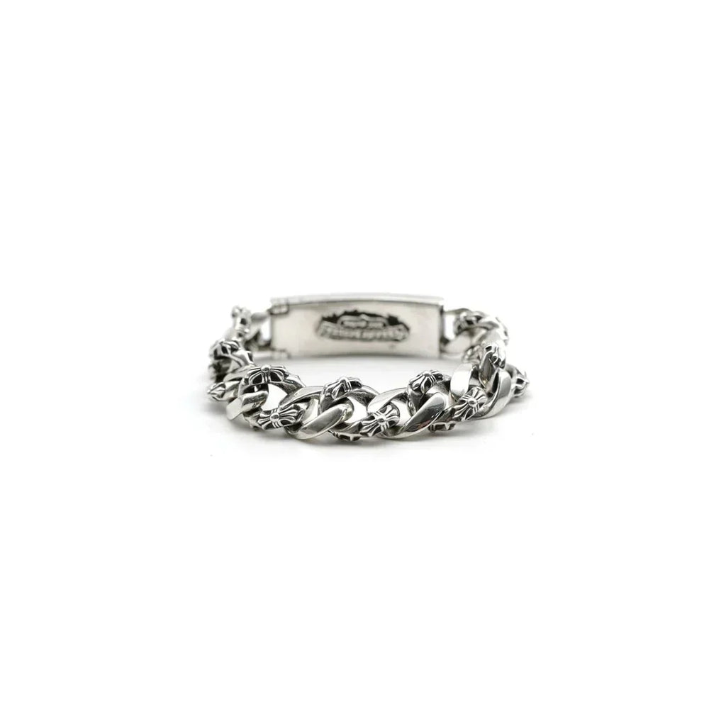 Chrome-Hearts DAGGER ID FANCY LINK CLIP BRACELET -9